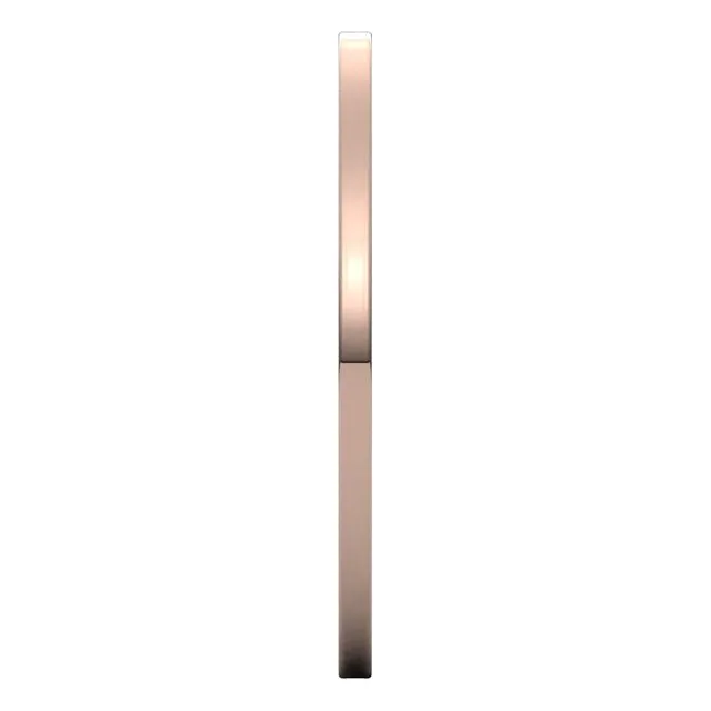 10K Rose Gold Flat Ultra-Light Wedding Band, 1 mm Wide