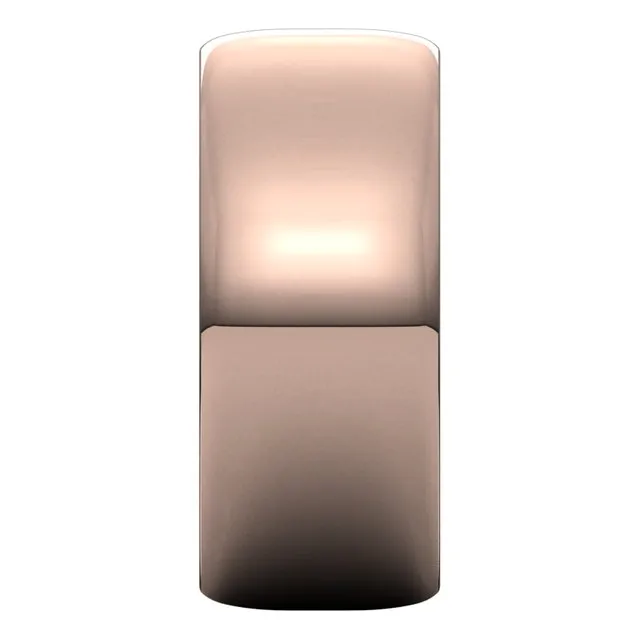 10K Rose Gold Half Round Ultra-Light Wedding Band, 8 mm Wide