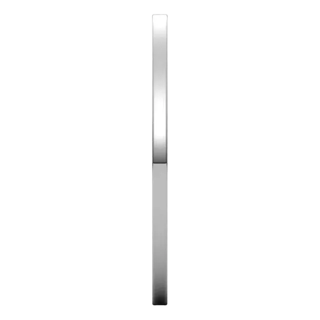 10K White Gold Flat Ultra-Light Wedding Band, 1 mm Wide