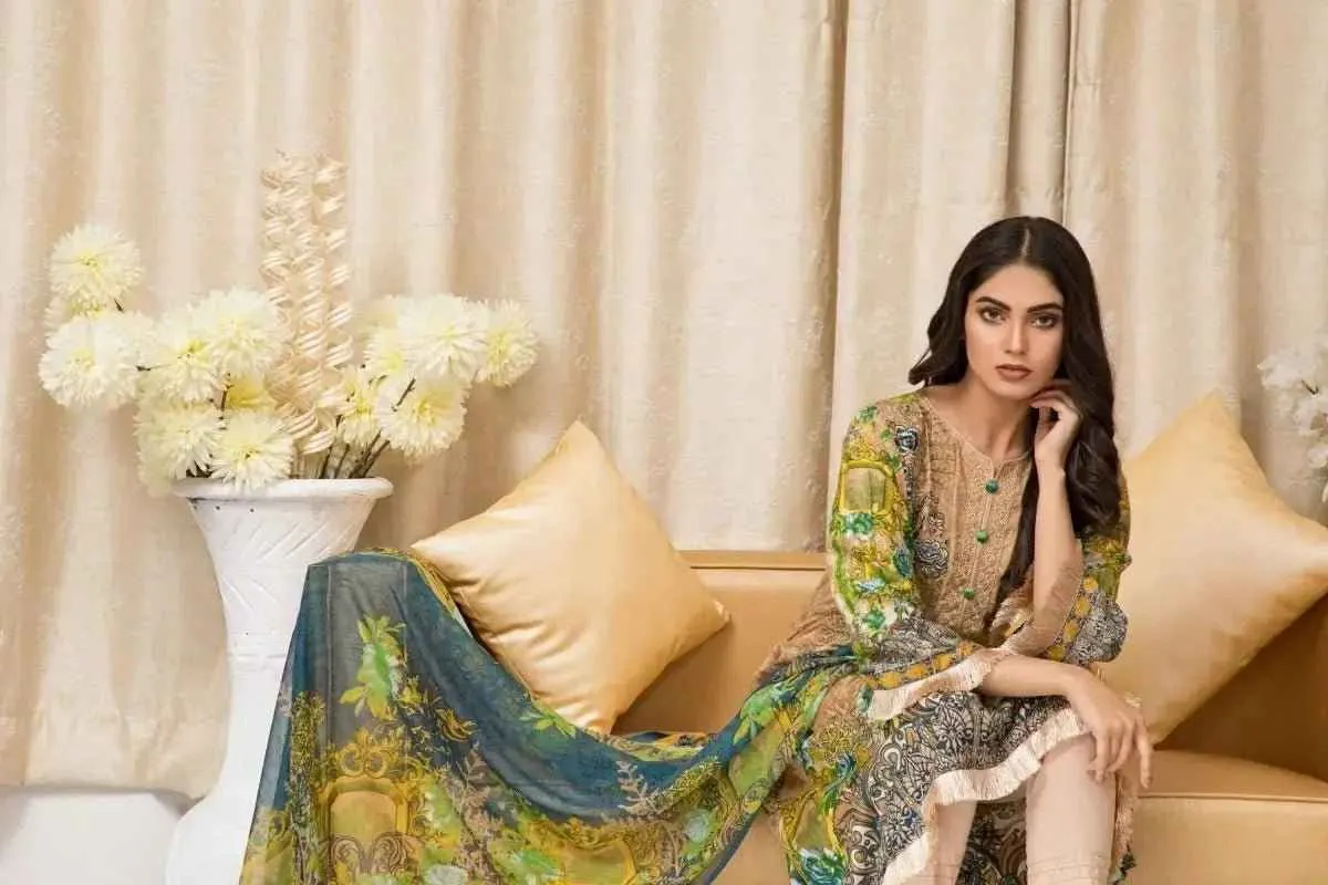 IshDeena Pakistani Dresses for Women Ready to Wear Salwar Kameez Ladies Suit - 3 Piece (Extra Small, Apricot - Embroidery Vol3)