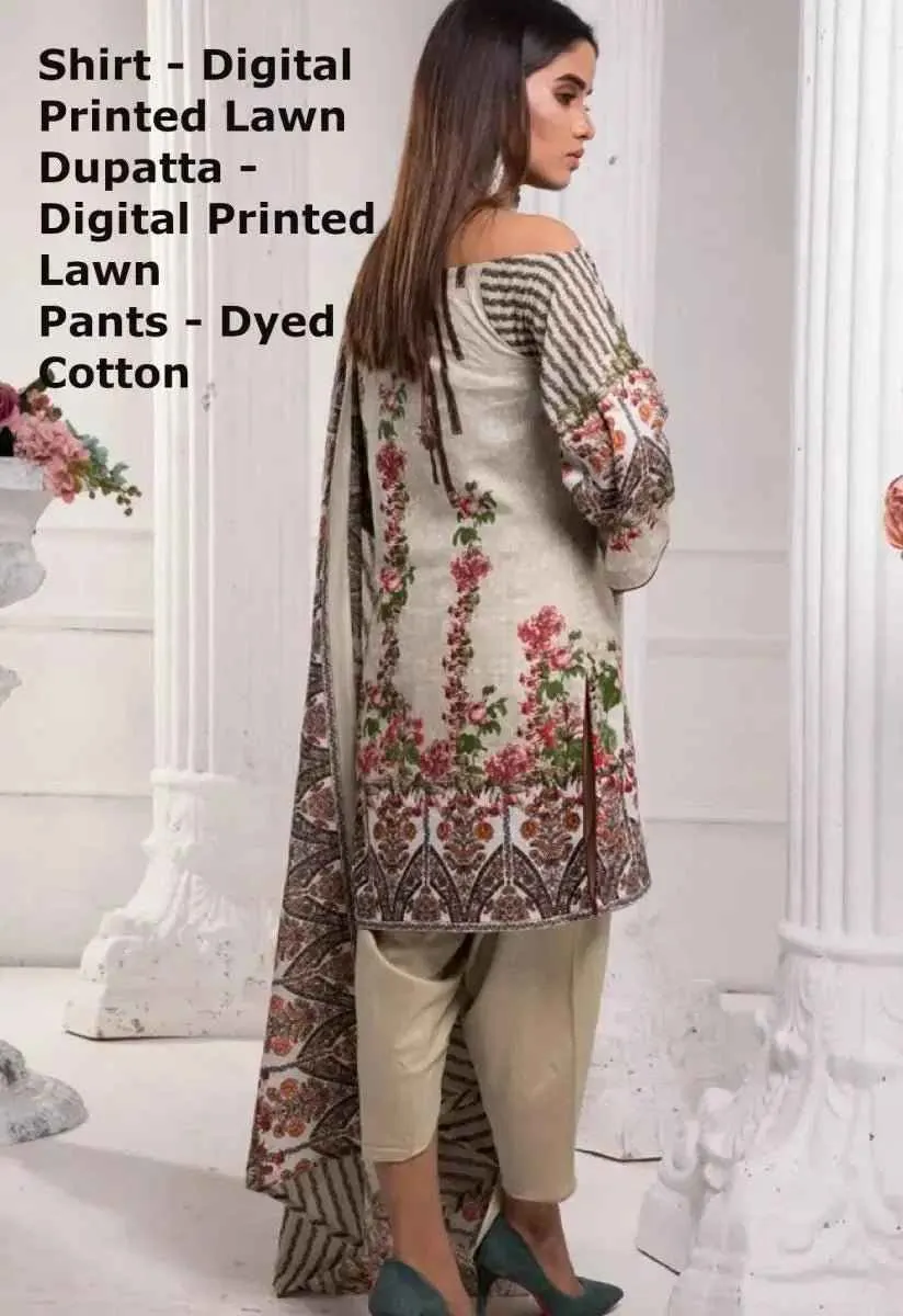 IshDeena Pakistani Dresses for Women Ready to Wear Salwar Kameez Ladies Suit - 3 Piece (Extra Small, Beige - Printed-Vol3)