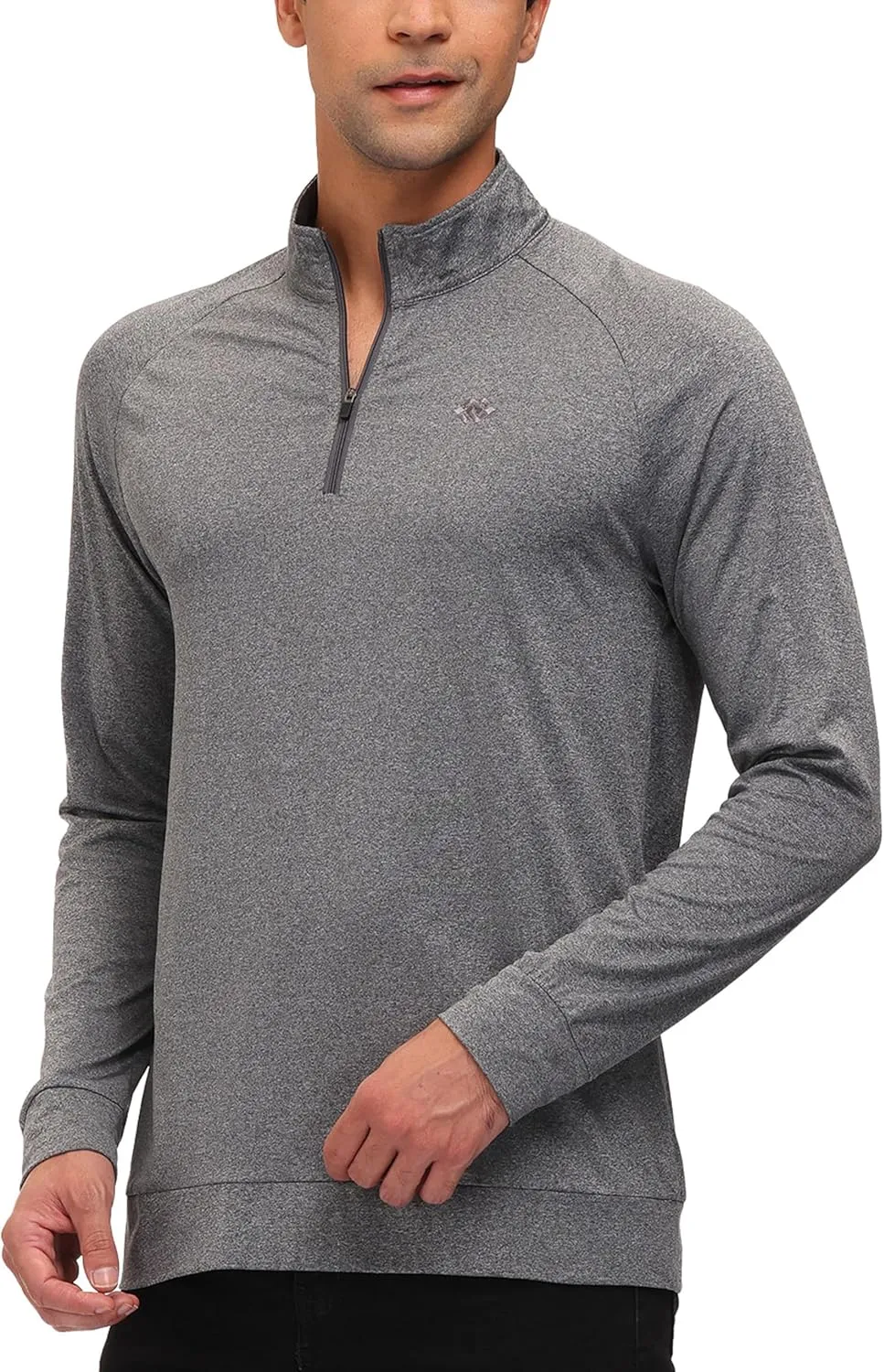 MoFiz Men's Long Sleeve Shirts Quarter Zip Pullover Men's Polo Shirts Quick Dry
