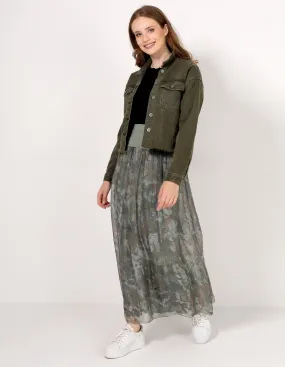 Printed Pull On Skirt