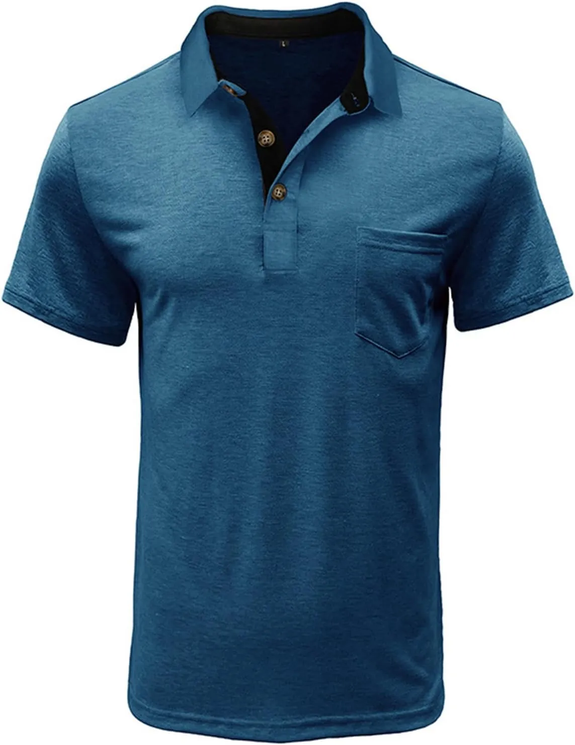 SEGANUP Men's Fashion Polo Shirts Short Sleeve Casual Cotton Golf Shirts Moisture Wicking Polo Shirt with Pocket