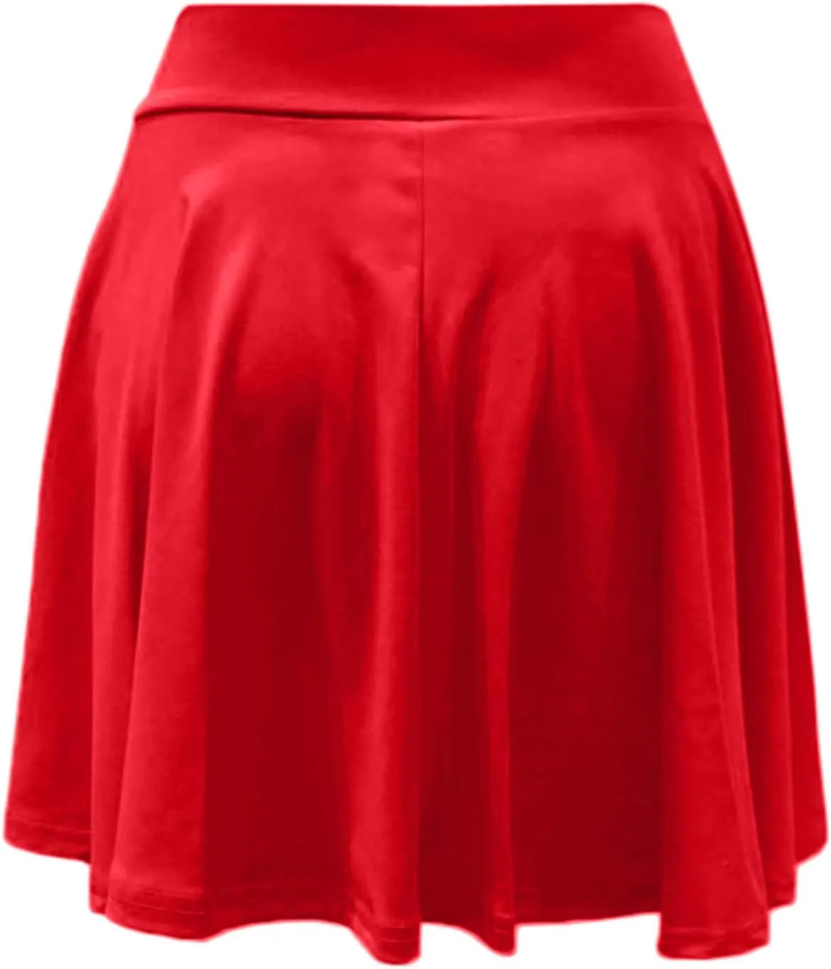 Women Skirt with Shorts High Waist Side Zipper Pleated Wrap Solid Color Casual Summer A Line Mini Skirts